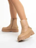 Resca bézs női csizma