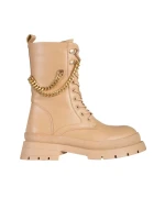 Damani bézs női bakancs, műbőrből készült