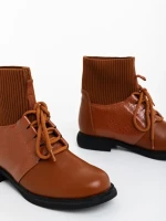 Majora tevebarna női bakancs ökológiai bőrből és textil anyagból