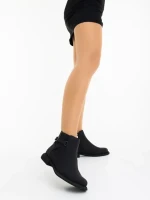 Ladymara fekete női bokacsizma ökológiai bőrből