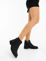 Ladymara fekete női bokacsizma ökológiai bőrből