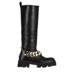 Nelma fekete női csizma, műbőrből készült