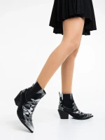 Mychal fekete, női bokacsizma, ökológiai bőrből