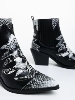 Mychal fekete, női bokacsizma, ökológiai bőrből