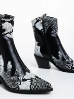 Sudie fekete, női bokacsizma, ökológiai bőrből