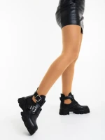 Lucara fekete női bakancs ökológiai bőrből