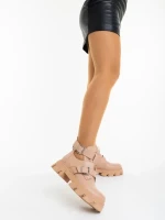 Lucara nude női bakancs ökológiai bőrből