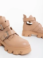 Lucara nude női bakancs ökológiai bőrből