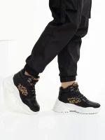 Renia fekete női sportcipő, műbőrből készült