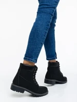 Smilla fekete , női bakancs, ökológiai bőrből