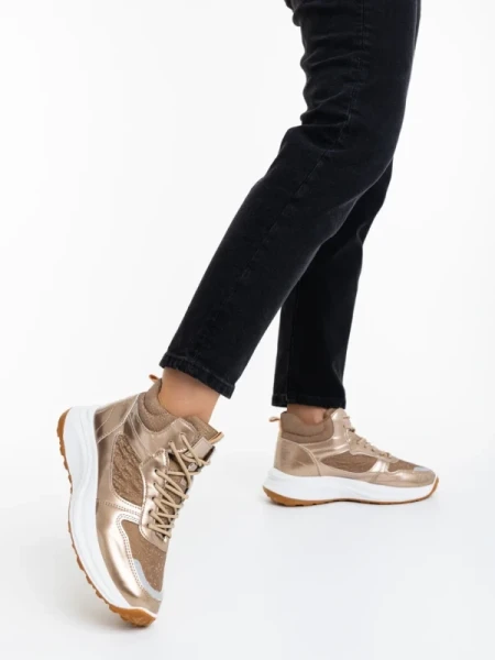 Varava ezüstszinű női sportcipő textil anyagból és szintetikus anyagból