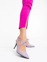 Shaira lila női cipő textil anyagból