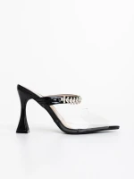 Anubis fekete női klumpa lakkozott ökológiai bőrből és szintetikus anyagból