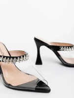 Anubis fekete női klumpa lakkozott ökológiai bőrből és szintetikus anyagból