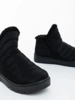 Atala fekete női bakancs textil anyagból