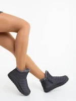 Atala szürke női bakancs textil anyagból
