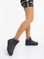 Atala szürke női bakancs textil anyagból