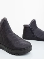 Atala szürke női bakancs textil anyagból