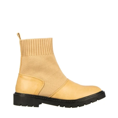 Farla bézs női bokacsizma