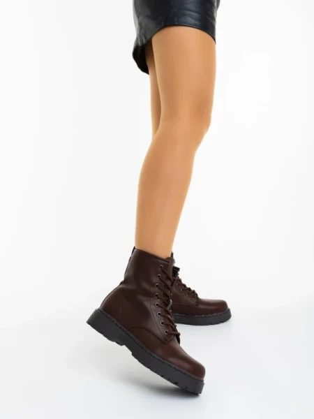 Chara barna női bakancs ökológiai bőrből