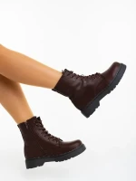 Chara barna női bakancs ökológiai bőrből