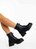 Robyna fekete női bakancs ökológiai bőrből