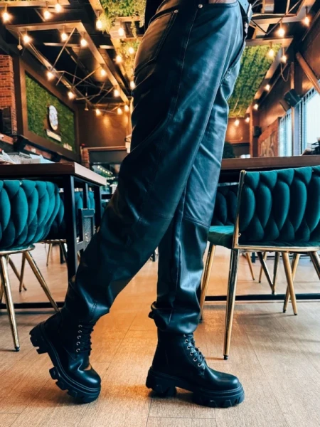 Montara fekete női bakancs ökológiai bőrből