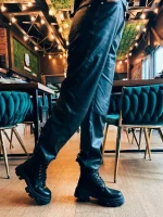 Montara fekete női bakancs ökológiai bőrből