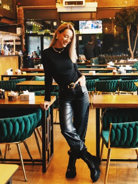 Montara fekete női bakancs ökológiai bőrből