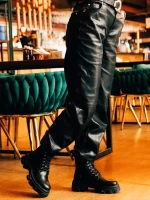 Montara fekete női bakancs ökológiai bőrből