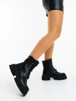 Montara fekete női bakancs ökológiai bőrből