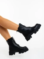 Montara fekete női bakancs ökológiai bőrből