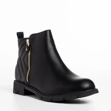 Gracelyn fekete női bokacsizma, műbőrből készült