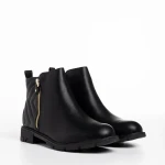 Gracelyn fekete női bokacsizma, műbőrből készült