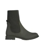 Camryn zöld női bokacsizma, műbőrből és textil anyagból készült