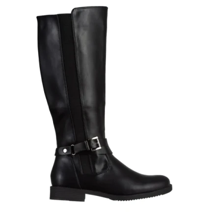 Daleyza fekete női csizma, műbőrből készült
