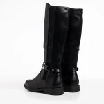 Daleyza fekete női csizma, műbőrből készült