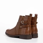 Anaya világos barna női bokacsizma, műbőrből készült