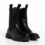 Allie fekete női csizma, műbőrből készült