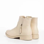 Falecia bézs női csizma, műbőrből készült