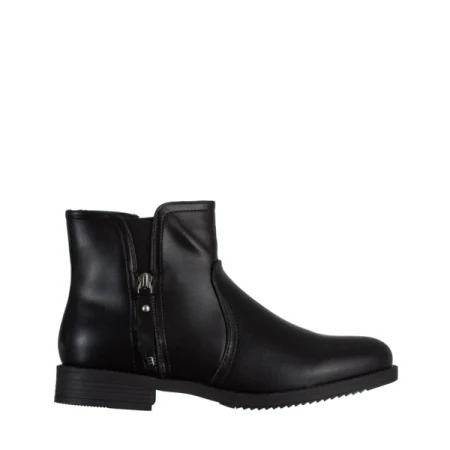 Falecia fekete női csizma, műbőrből készült