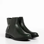 Falecia zöld női csizma, műbőrből készült