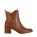 Arielle világos barna női bokacsizma, műbőrből készült