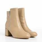 Everlee bézs női bokacsizma, műbőrből készült