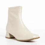 Ainsley bézs női bokacsizma, műbőrből készült