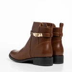 Verity barna női bokacsizam, műbőrből készült