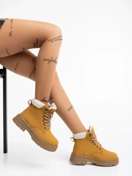 Tolena tevebarna női bakancs ökológiai bőrből