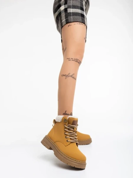 Tolena tevebarna női bakancs ökológiai bőrből