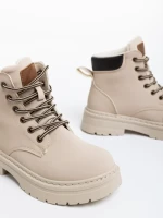 Kaylea bézs női bakancs ökológiai bőrből