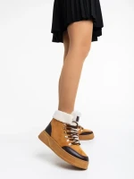 Clarabelle tevebarna női bakancs textil anyagból